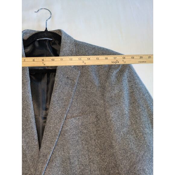 Tommy Hilfiger Blazer‎ Mens 40R Wool Blend Suit Jacket Gray Black Tweed Business - Picture 5 of 10